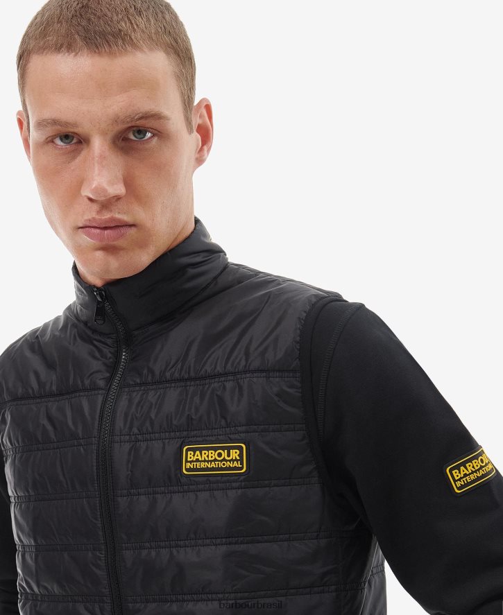 roupas Barbour colete iônico preto clássico homens NH4442260