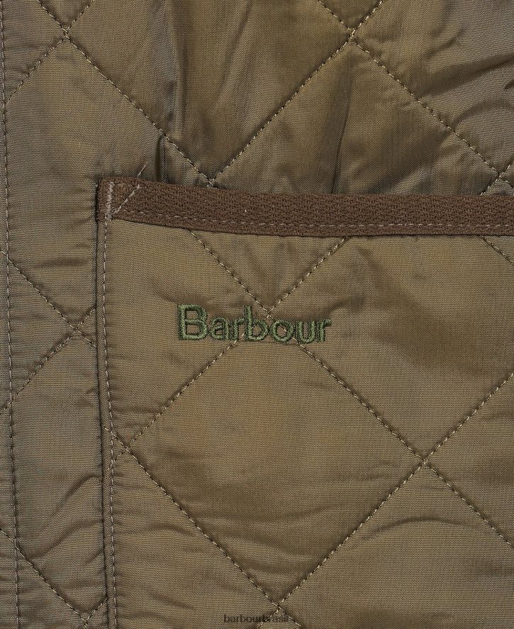 roupas Barbour colete polarquilt/forro com zíper Oliva homens NH44422316
