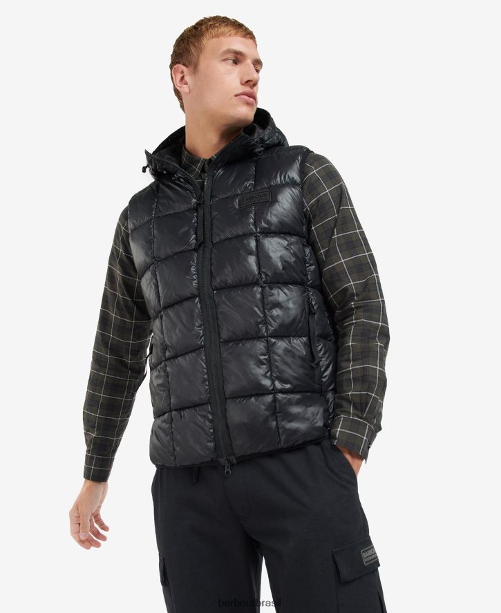 roupas Barbour colete ponte alta preto clássico homens NH4442259