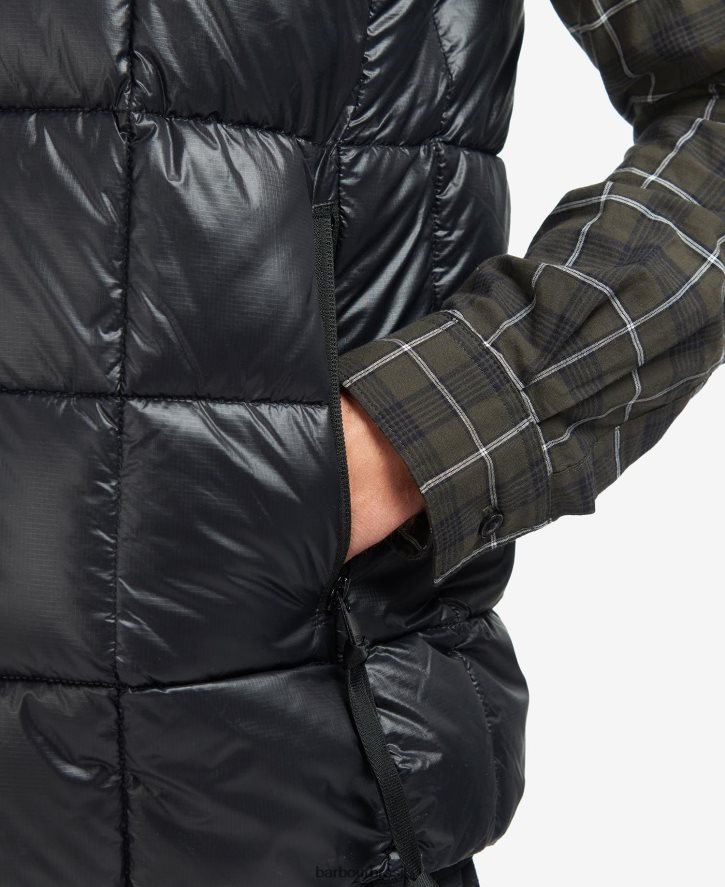 roupas Barbour colete ponte alta preto clássico homens NH4442259