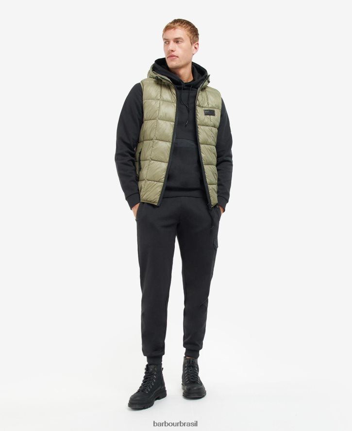 roupas Barbour colete ponte alta preto clássico homens NH4442267