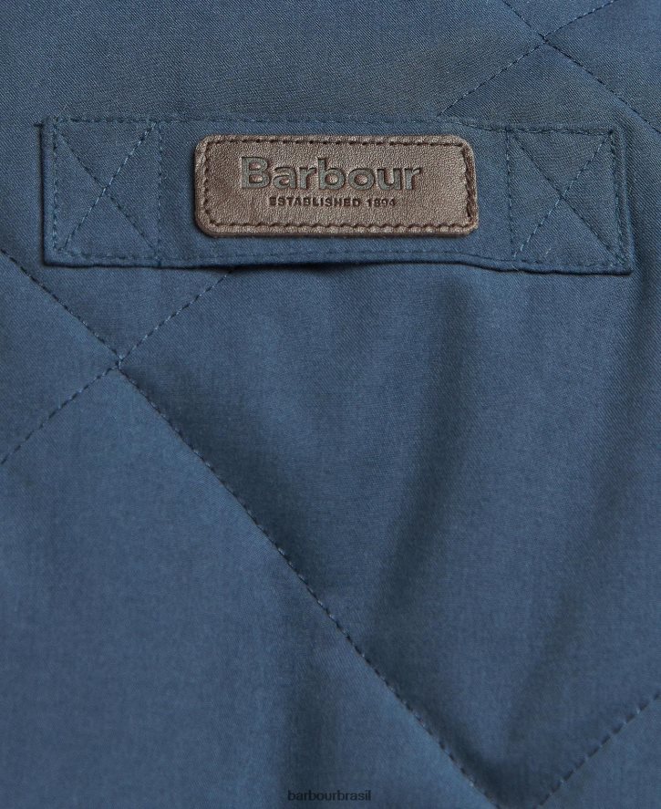 roupas Barbour kurt colete acolchoado tartan de bétula marinho/rio homens NH4442246