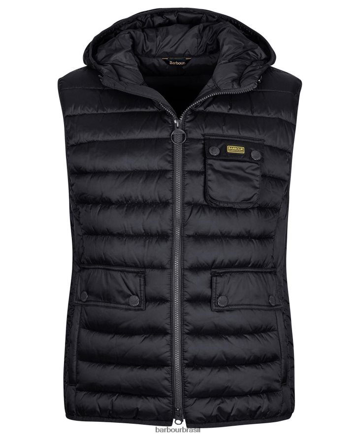 roupas Barbour ousten colete com capuz carvão homens NH4442252