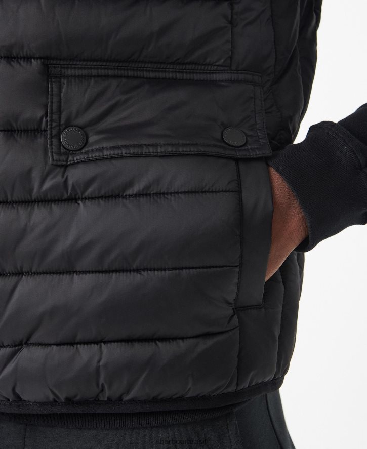 roupas Barbour ousten colete com capuz carvão homens NH4442252