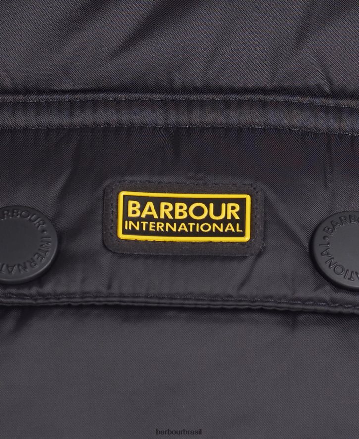 roupas Barbour ousten colete com capuz carvão homens NH4442252