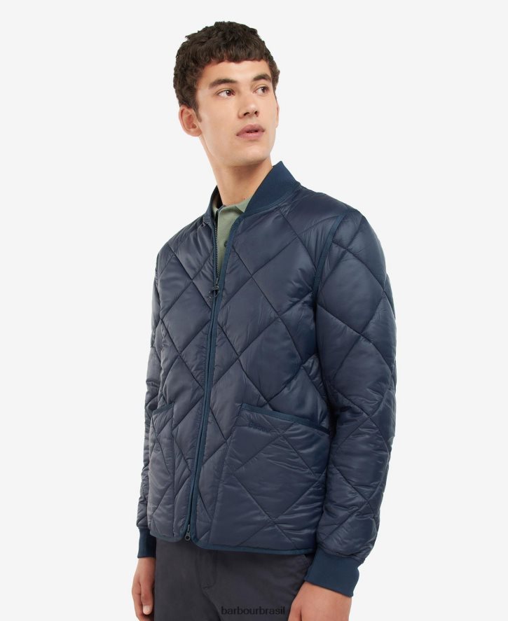 roupas Barbour jaqueta acolchoada action liddesdale Oliva homens NH4442104