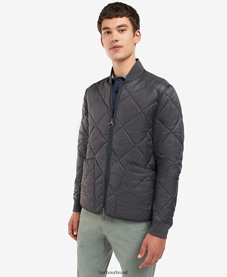 roupas Barbour jaqueta acolchoada action liddesdale Oliva homens NH4442112