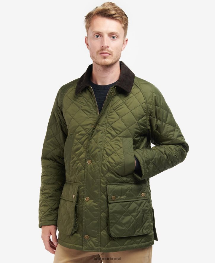roupas Barbour jaqueta acolchoada ashby Oliva homens NH444297