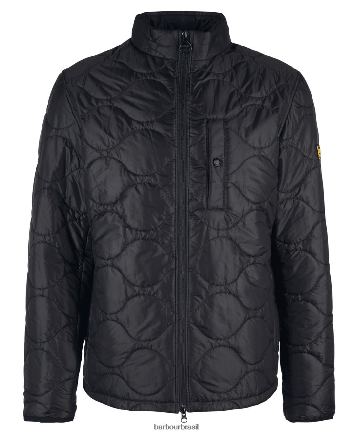 roupas Barbour jaqueta acolchoada langford preto clássico homens NH4442140