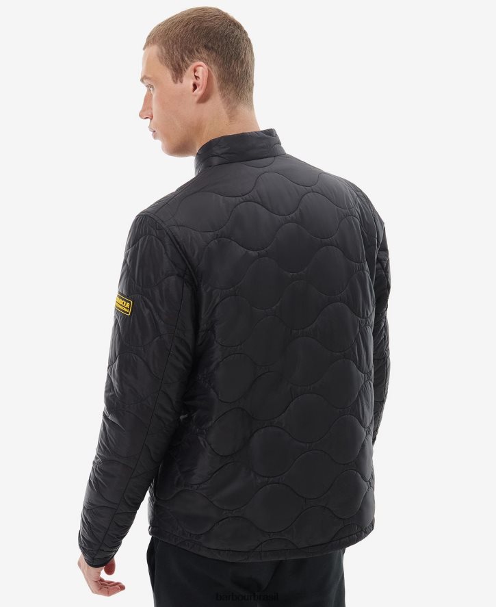 roupas Barbour jaqueta acolchoada langford preto clássico homens NH4442140