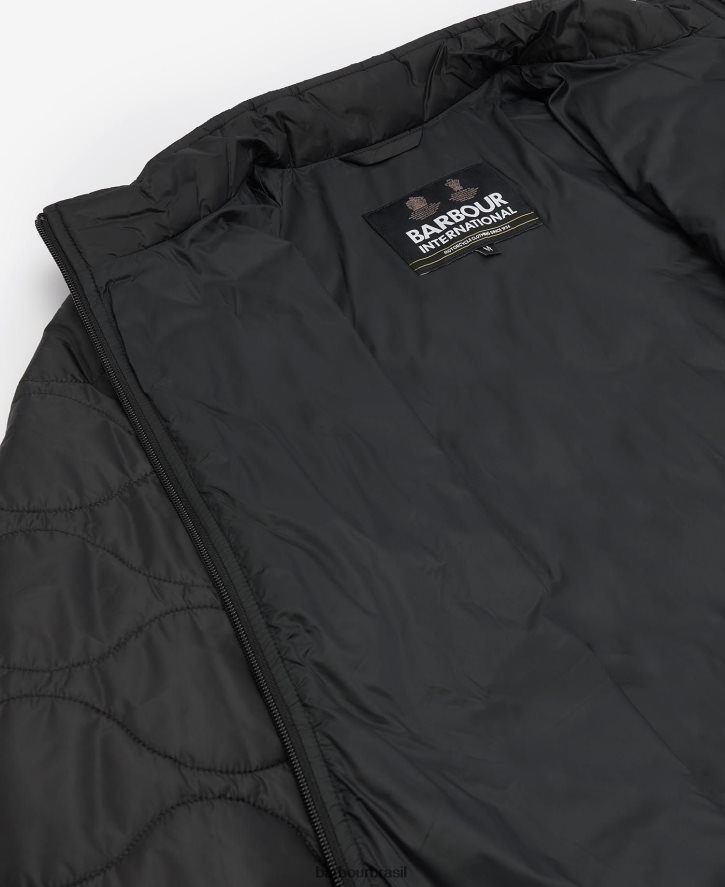 roupas Barbour jaqueta acolchoada langford preto clássico homens NH4442140