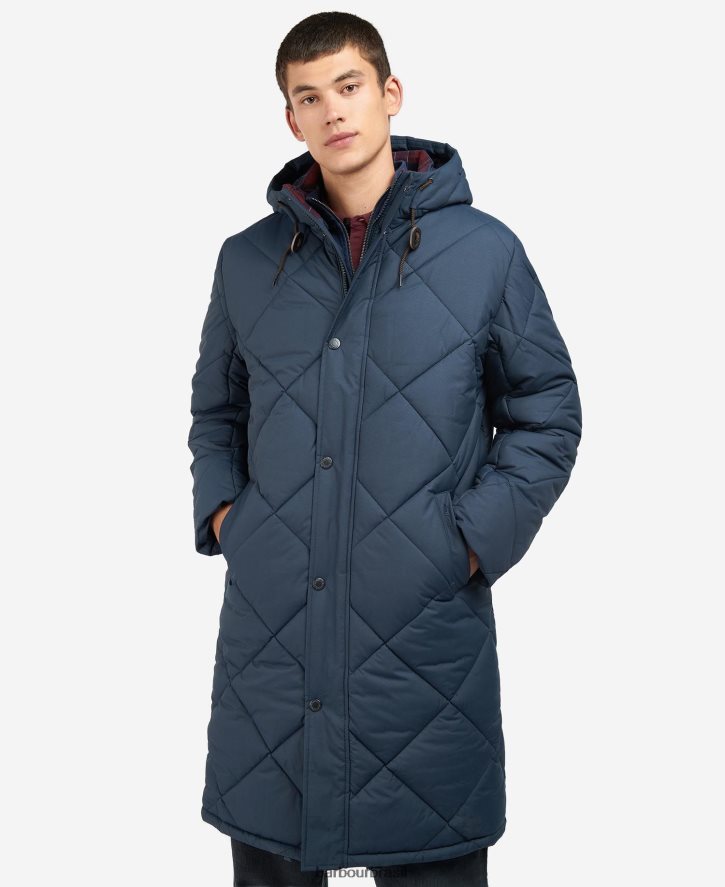 roupas Barbour jaqueta acolchoada melbury preto/cordovão homens NH4442166