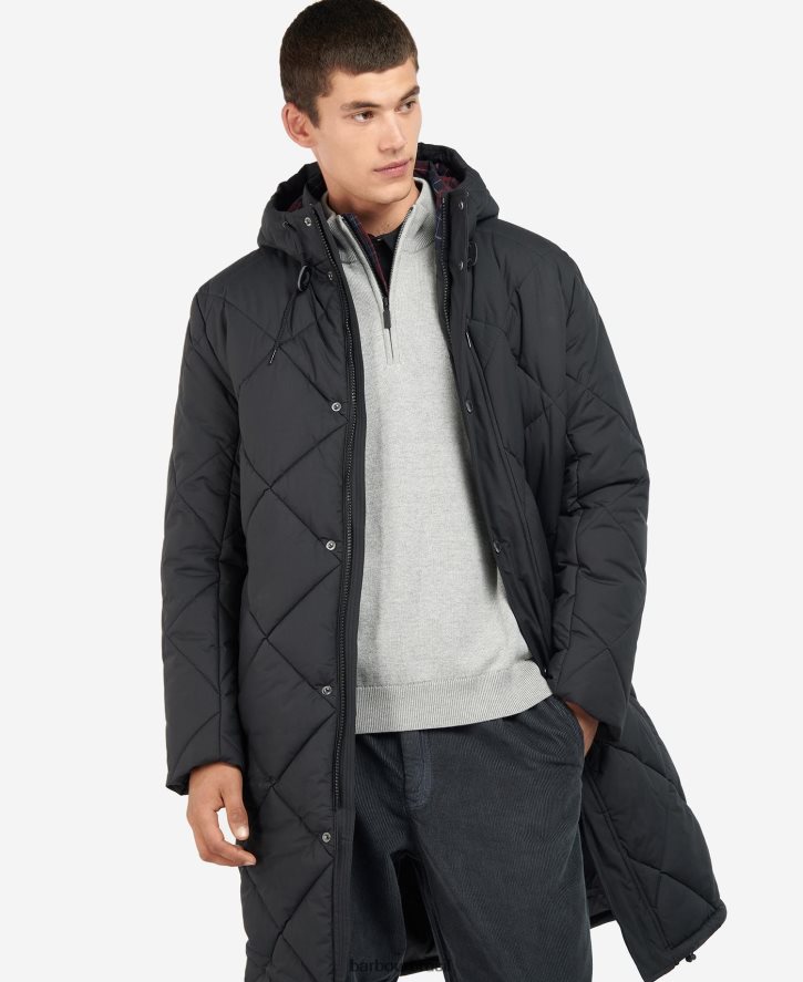 roupas Barbour jaqueta acolchoada melbury preto/cordovão homens NH4442167