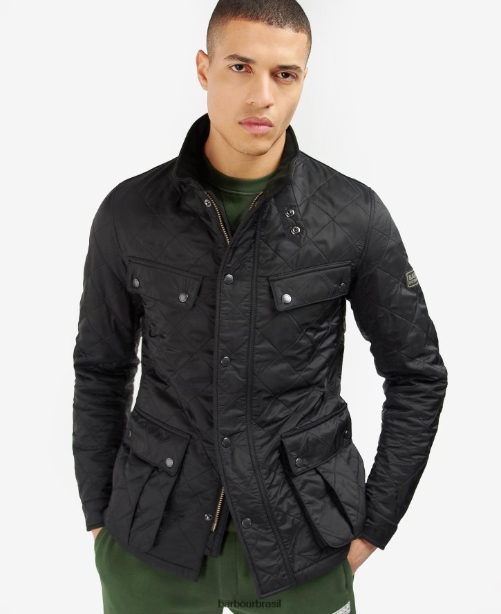 roupas Barbour jaqueta acolchoada tourer ariel polar carvão homens NH4442117