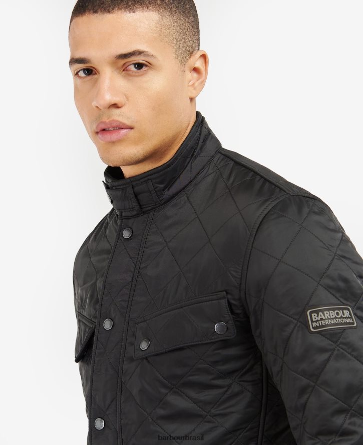 roupas Barbour jaqueta acolchoada tourer ariel polar carvão homens NH4442117