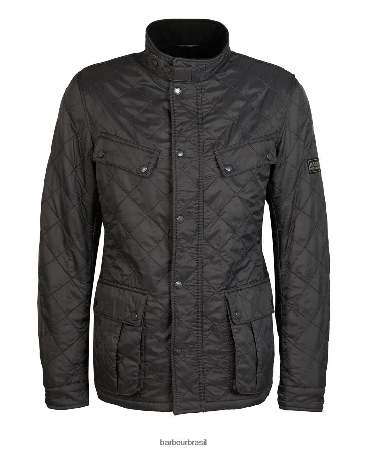 roupas Barbour jaqueta acolchoada tourer ariel polar carvão homens NH444286