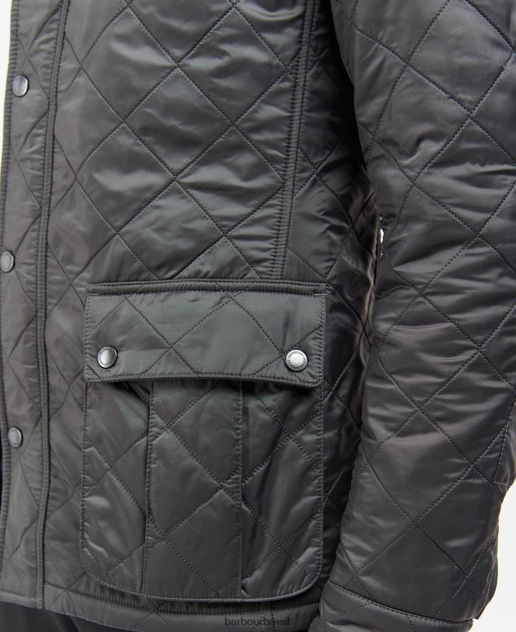 roupas Barbour jaqueta acolchoada tourer ariel polar carvão homens NH444286