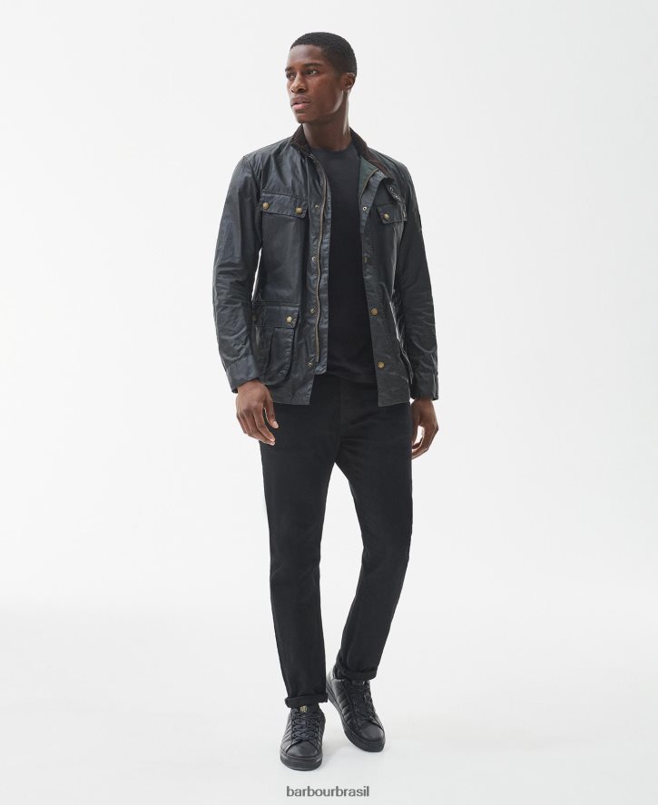 roupas Barbour Jaqueta leve de algodão encerado Duke sábio homens NH444231