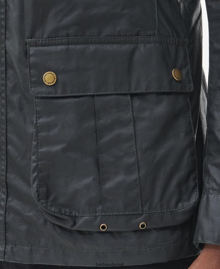 roupas Barbour Jaqueta leve de algodão encerado Duke sábio homens NH444231