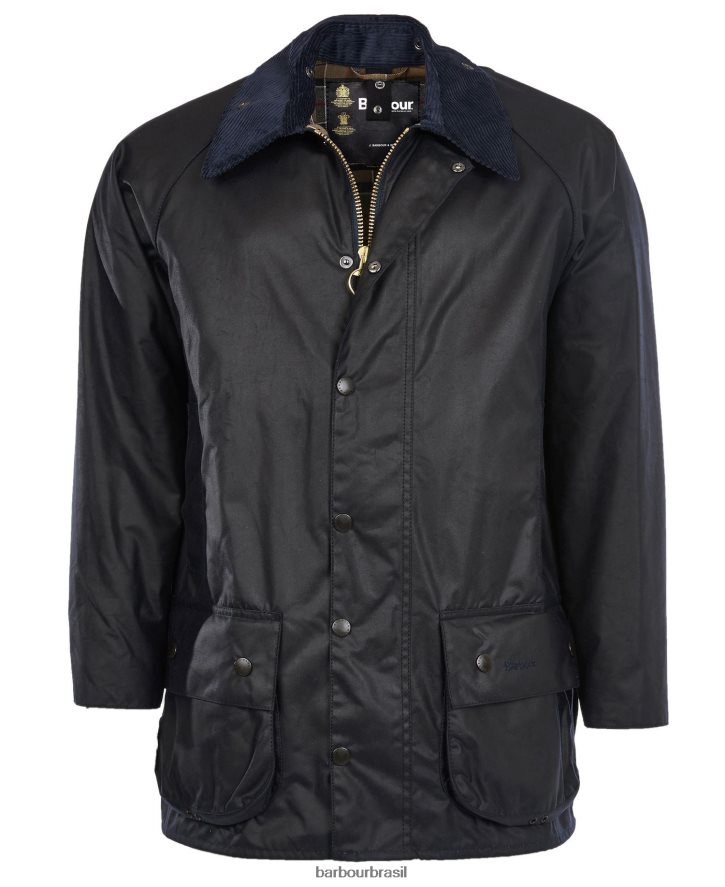 roupas Barbour casaco de cera beaufort preto homens NH444210