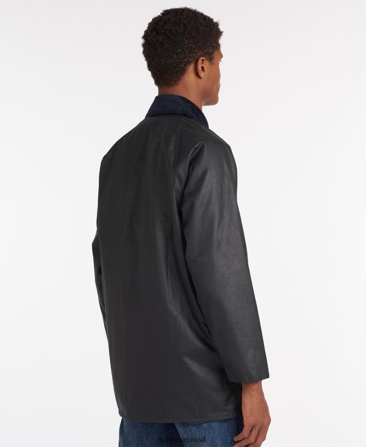 roupas Barbour casaco de cera beaufort preto homens NH444210