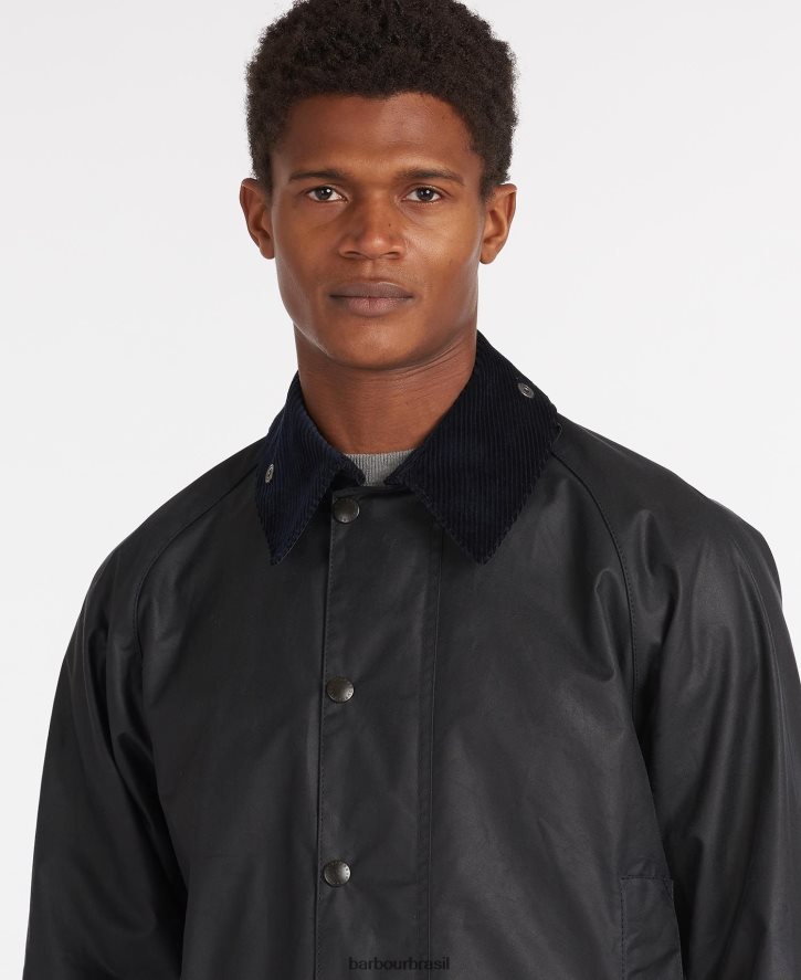 roupas Barbour casaco de cera beaufort preto homens NH444210