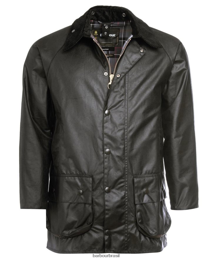 roupas Barbour casaco de cera beaufort preto homens NH444232