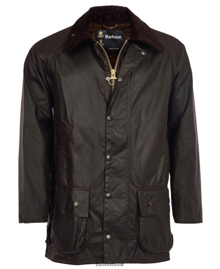 roupas Barbour casaco de cera beaufort preto homens NH444239