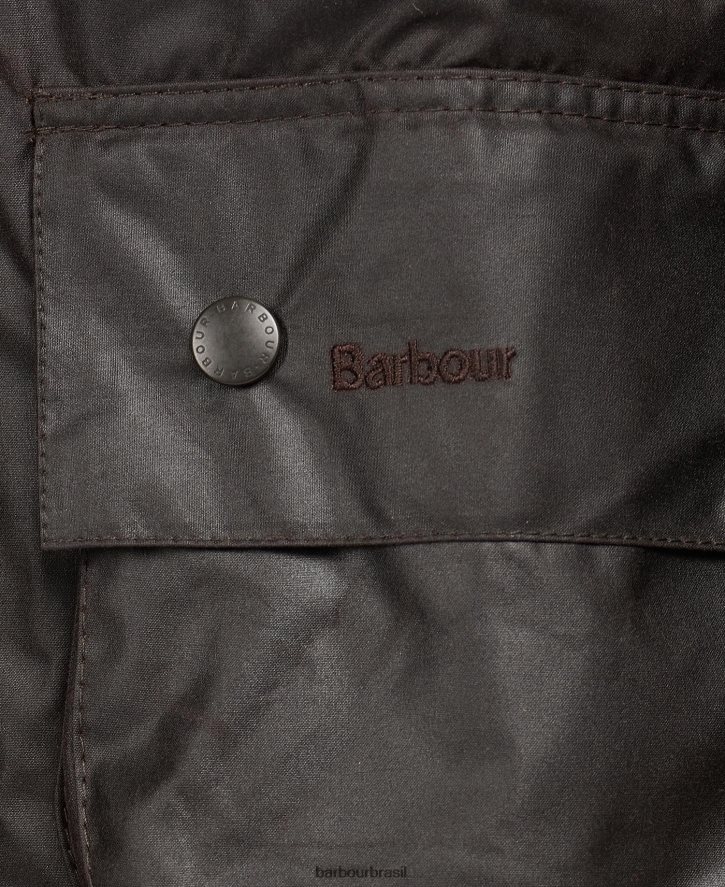 roupas Barbour casaco de cera beaufort preto homens NH444239