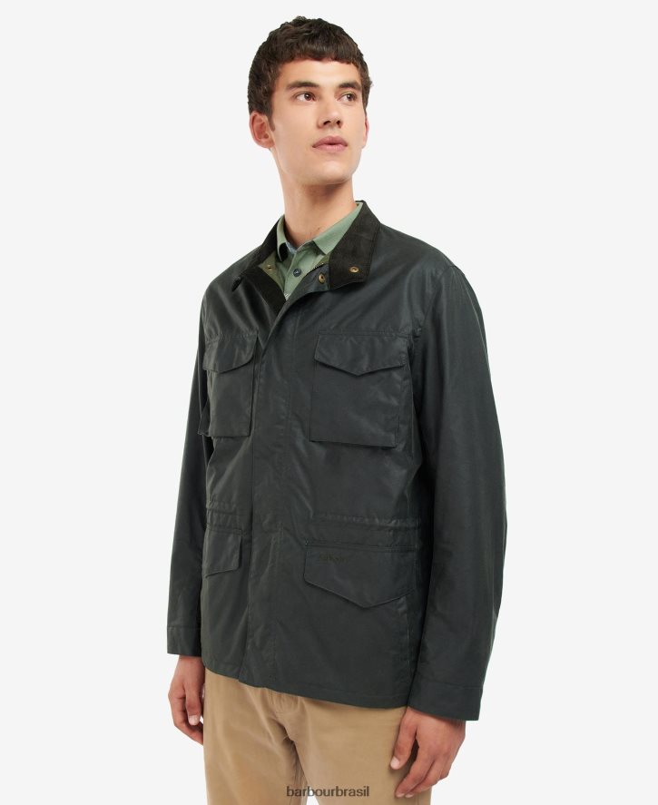 roupas Barbour casaco encerado farnham sábio homens NH444262