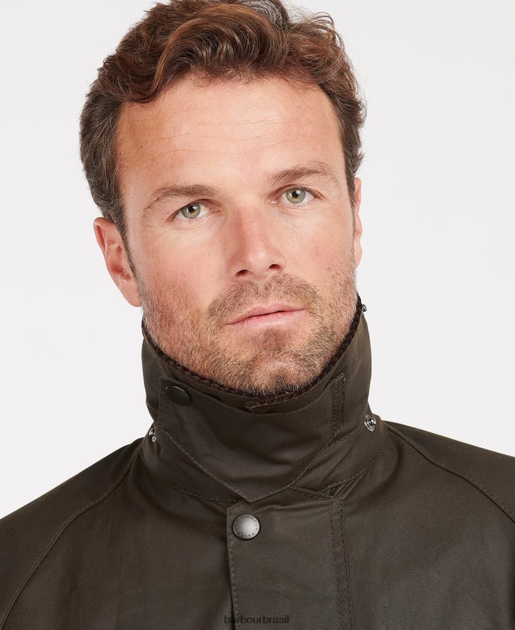 roupas Barbour jaqueta clássica de cera beaufort Oliva homens NH44421