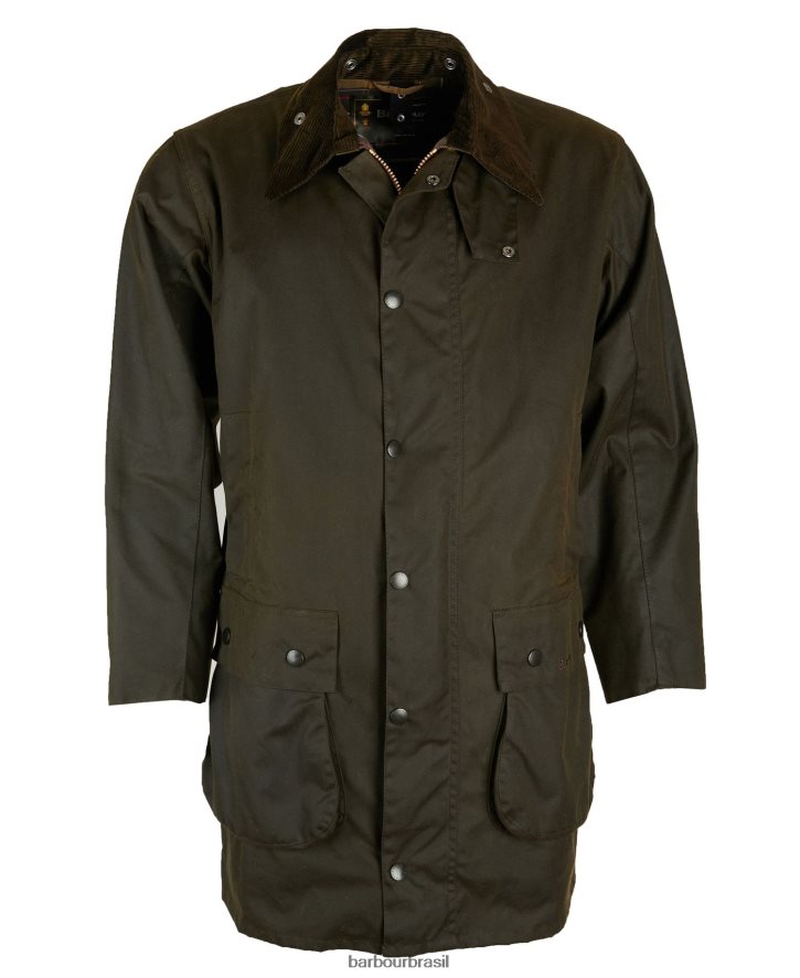roupas Barbour jaqueta clássica de cera de Northumbria Oliva homens NH444216