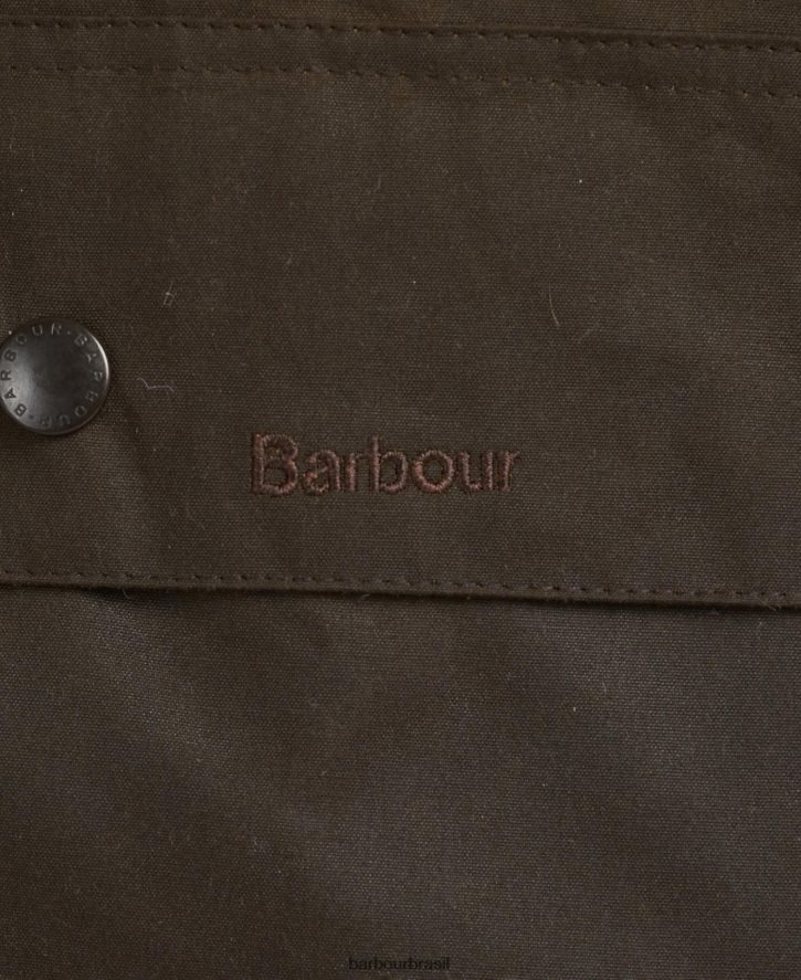 roupas Barbour jaqueta clássica de cera de Northumbria Oliva homens NH444216