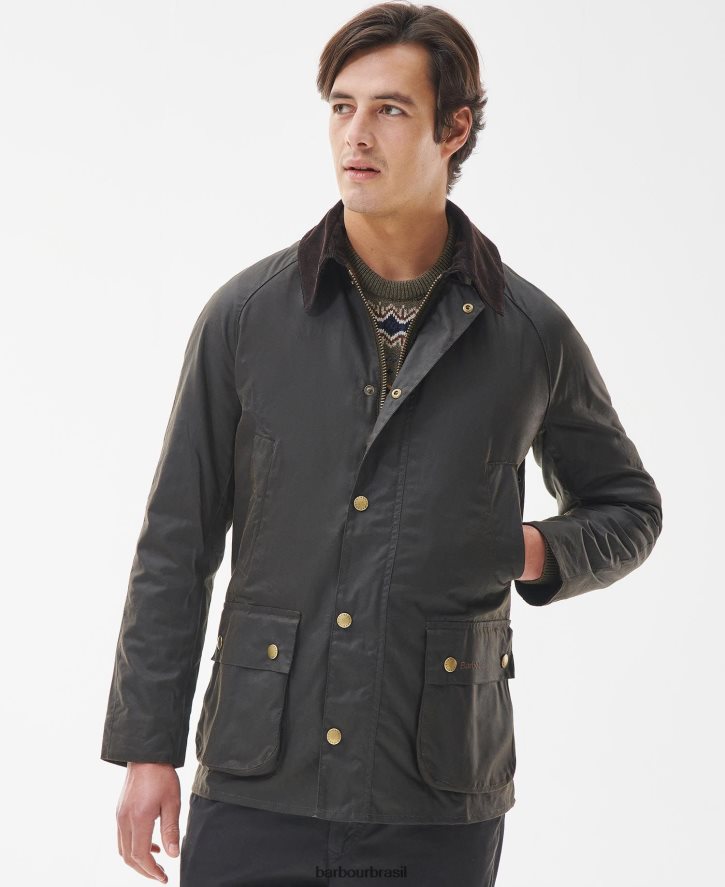 roupas Barbour jaqueta de cera ashby preto homens NH44424