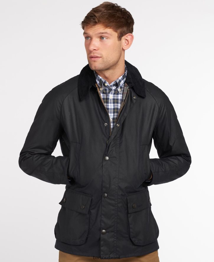 roupas Barbour jaqueta de cera ashby preto homens NH44425