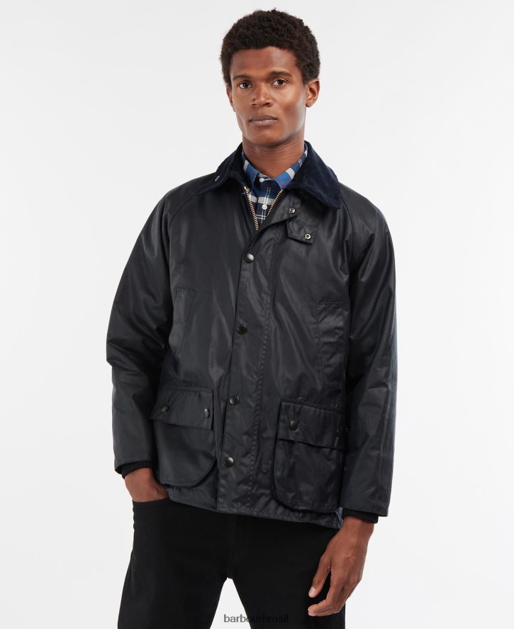 roupas Barbour jaqueta de cera bedale preto homens NH444219