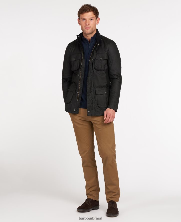 roupas Barbour jaqueta de cera corbridge Oliva homens NH444212