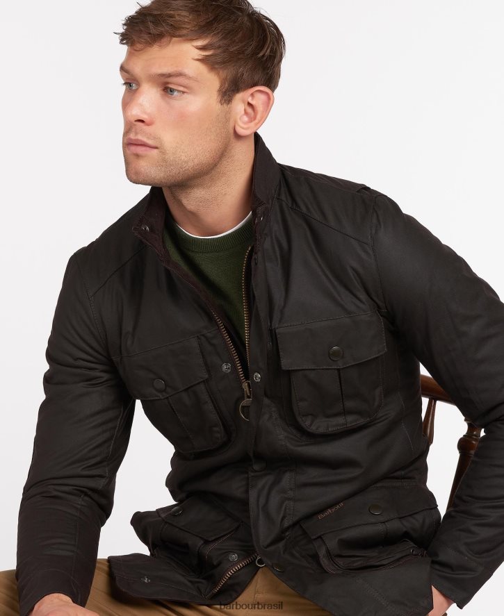 roupas Barbour jaqueta de cera corbridge Oliva homens NH444213