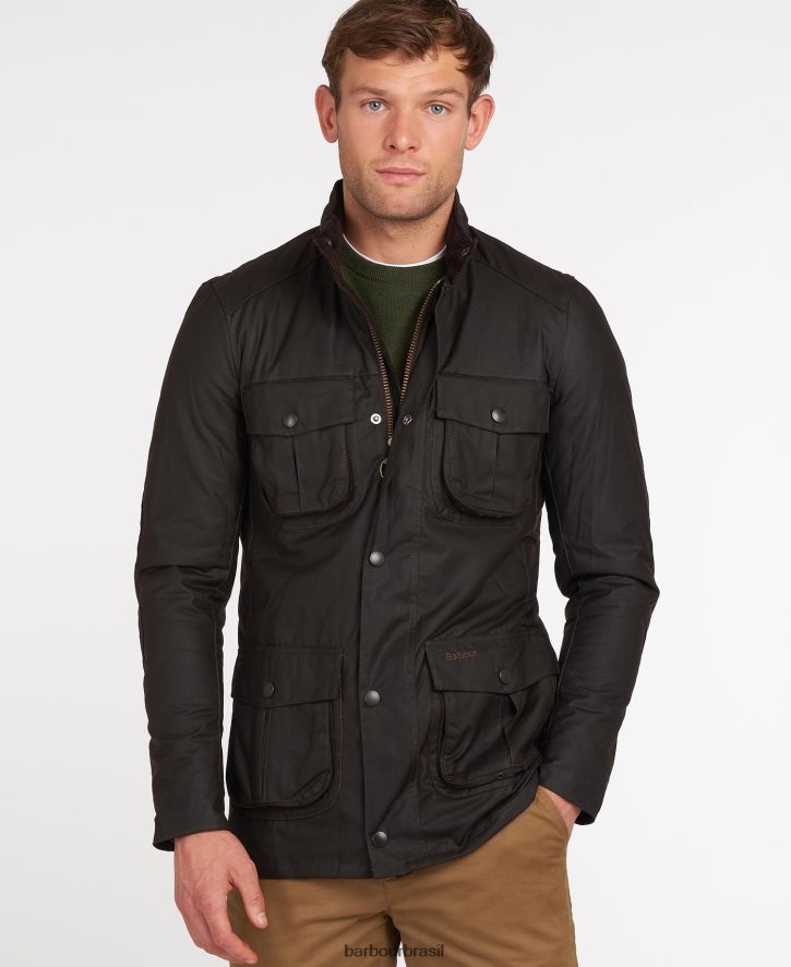 roupas Barbour jaqueta de cera corbridge Oliva homens NH444213