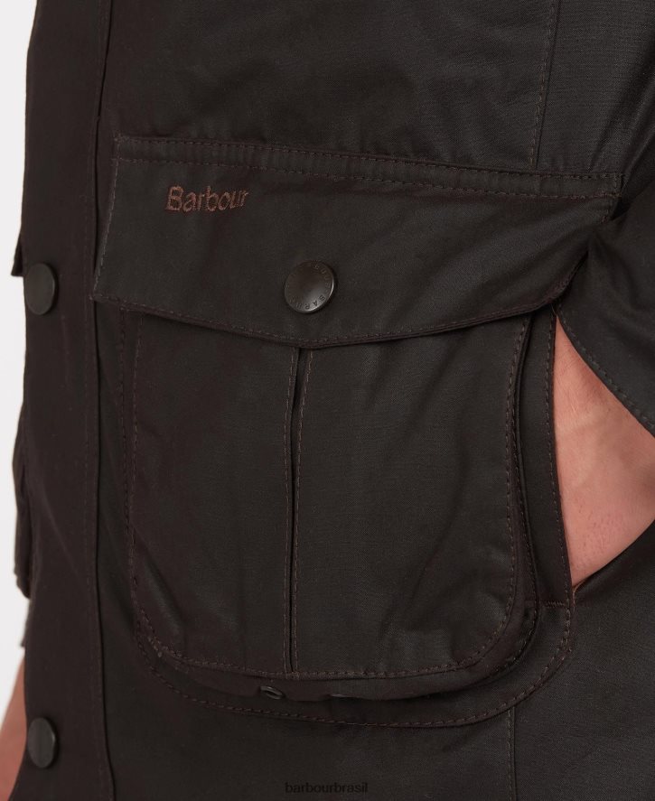 roupas Barbour jaqueta de cera corbridge Oliva homens NH444213