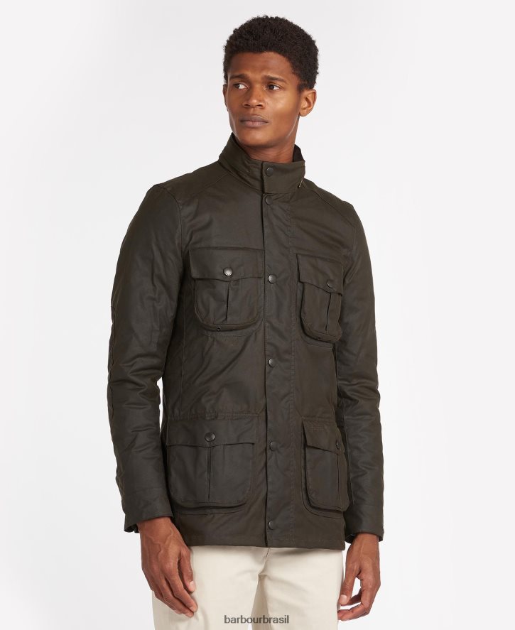 roupas Barbour jaqueta de cera corbridge Oliva homens NH444223
