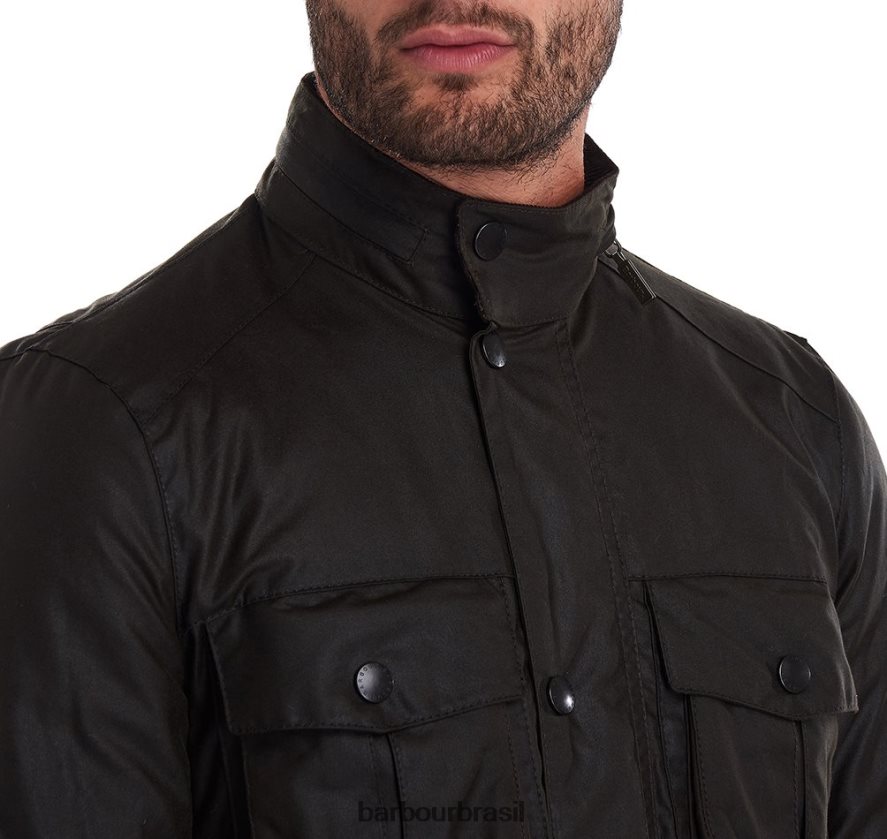 roupas Barbour jaqueta de cera corbridge Oliva homens NH444223