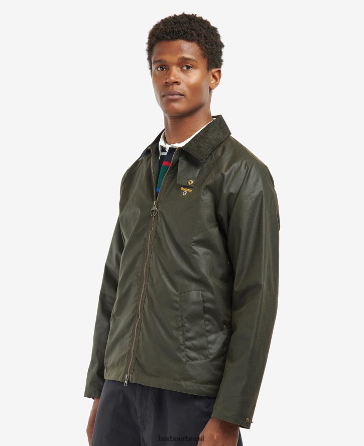 roupas Barbour jaqueta de cera da faculdade tartan marinho/ivy homens NH444254