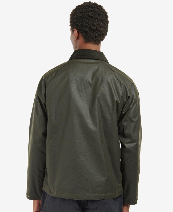 roupas Barbour jaqueta de cera da faculdade tartan marinho/ivy homens NH444254