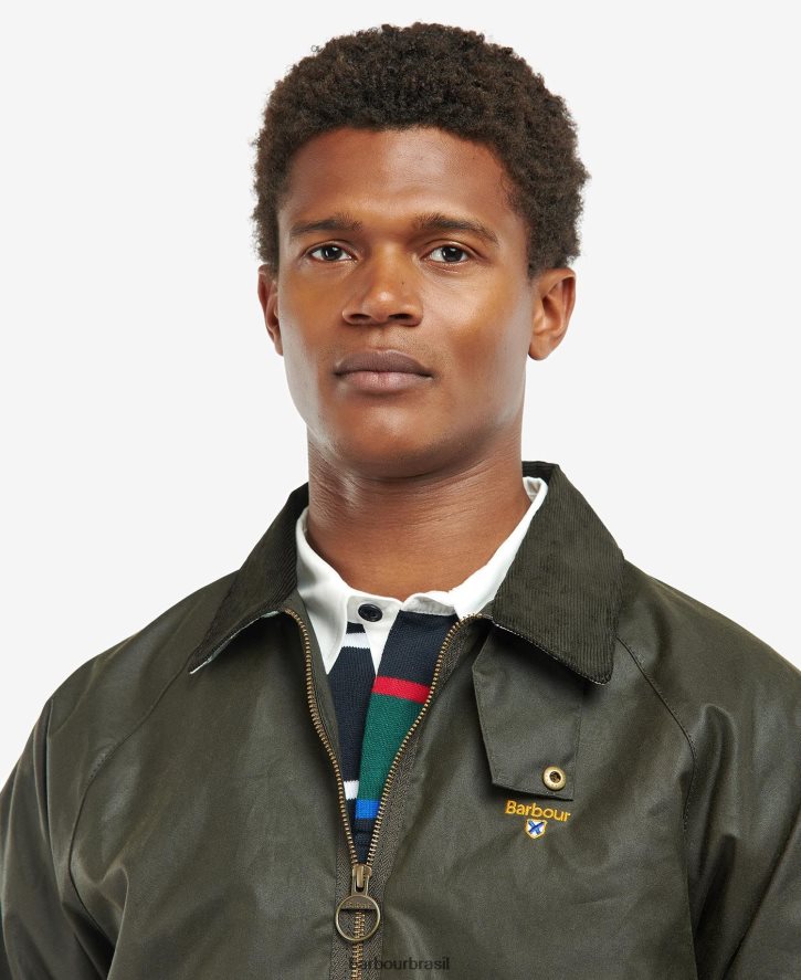 roupas Barbour jaqueta de cera da faculdade tartan marinho/ivy homens NH444254