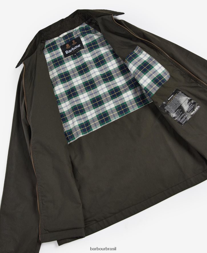 roupas Barbour jaqueta de cera da faculdade tartan marinho/ivy homens NH444254