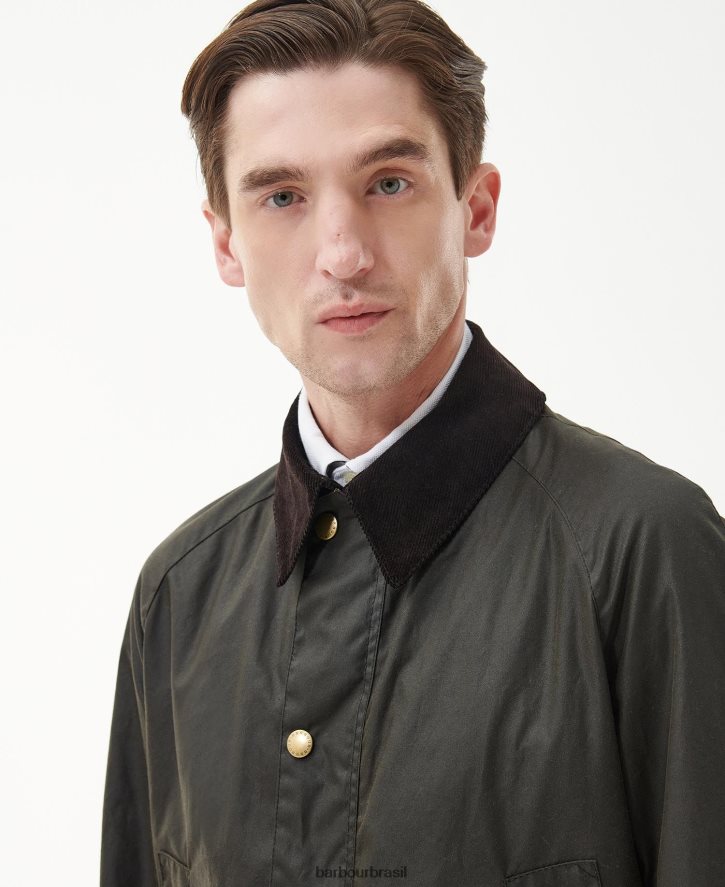 roupas Barbour jaqueta de cera de edição limitada union jack ashby Oliva homens NH44423