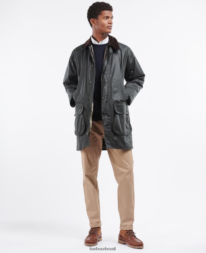 roupas Barbour jaqueta de cera de fronteira marinha homens NH444218