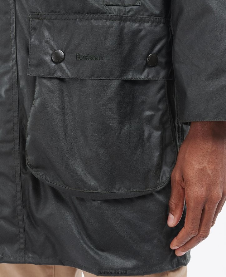 roupas Barbour jaqueta de cera de fronteira marinha homens NH444218