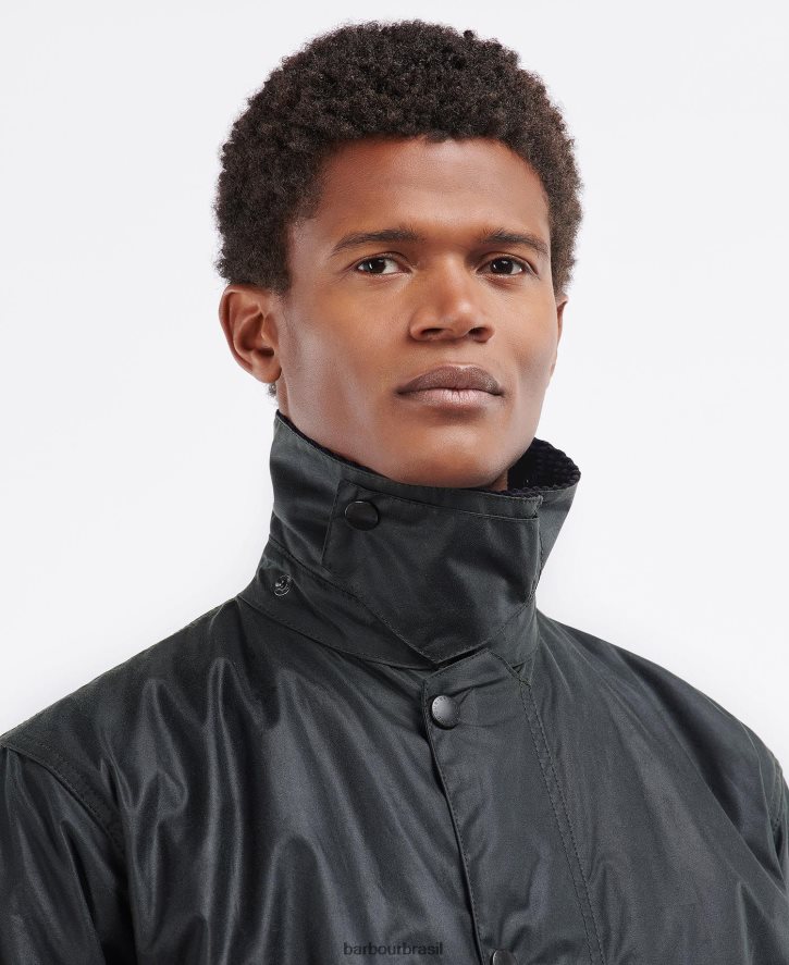 roupas Barbour jaqueta de cera de fronteira marinha homens NH444238
